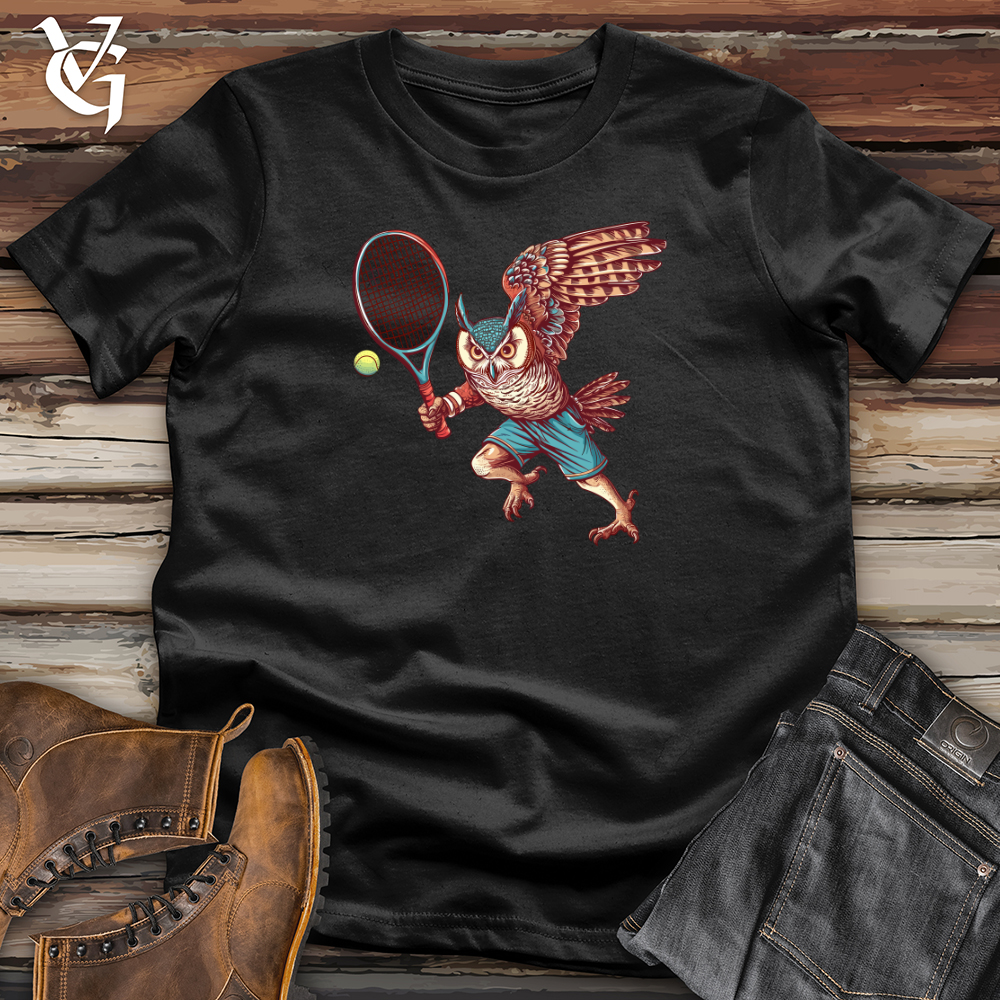 Viking Goods Owl Tennis Champion Softstyle Tee Black / L