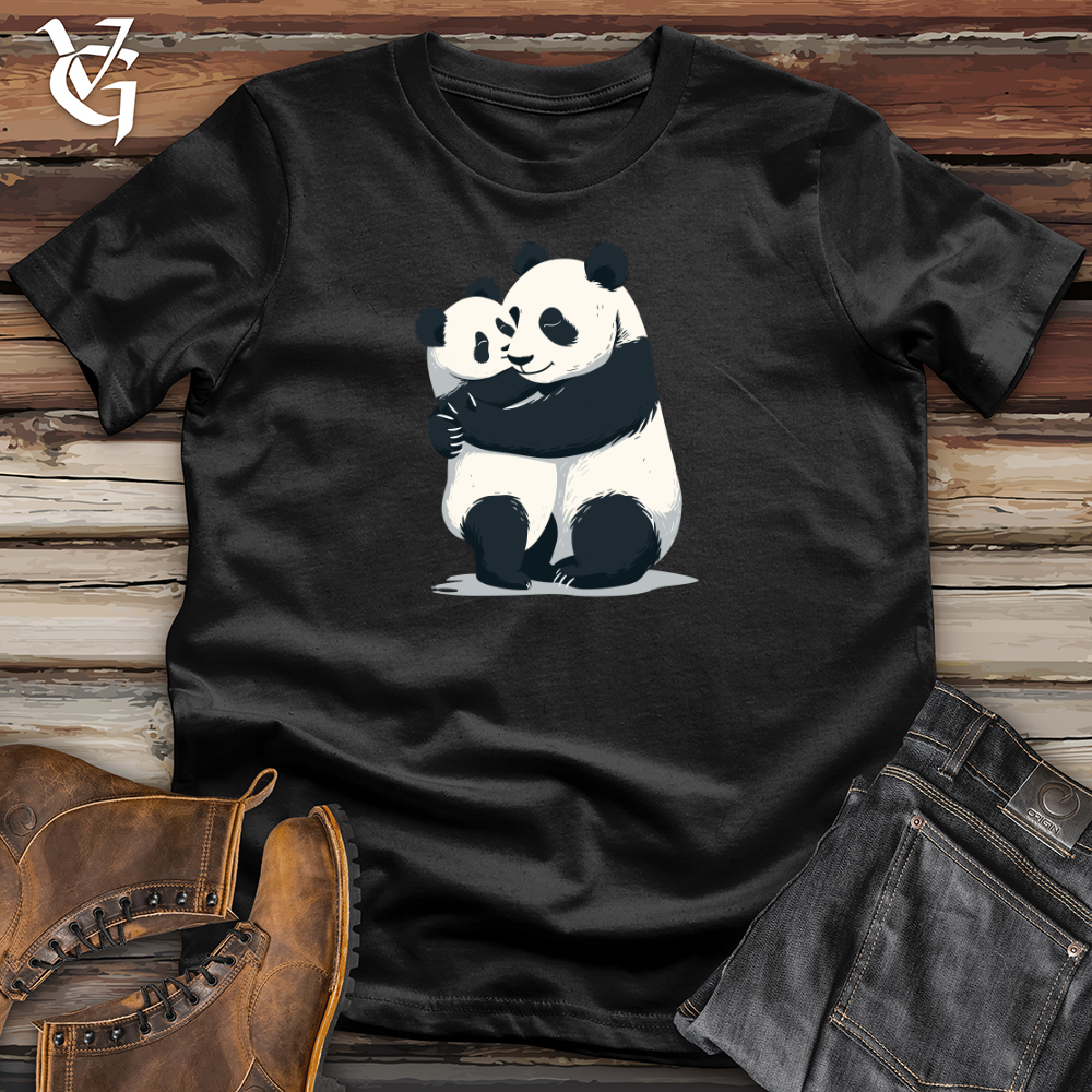 Viking Goods Panda Cuddle Embrace Softstyle Tee Black / L
