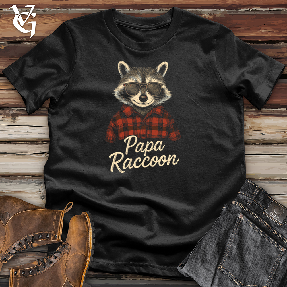 Viking Goods Papa Raccoon Softstyle Tee Black / L