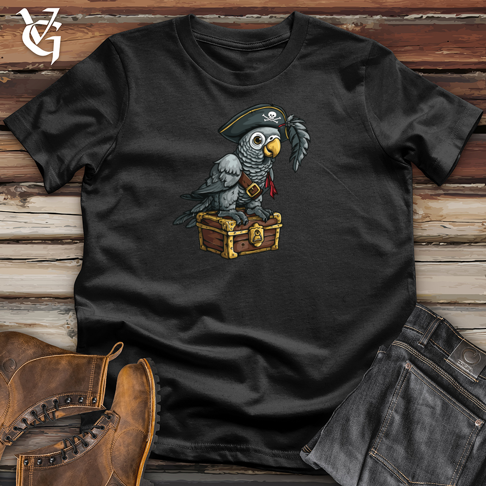 Viking Goods Parrot Pirate Loot Cotton Tee Military Green / L