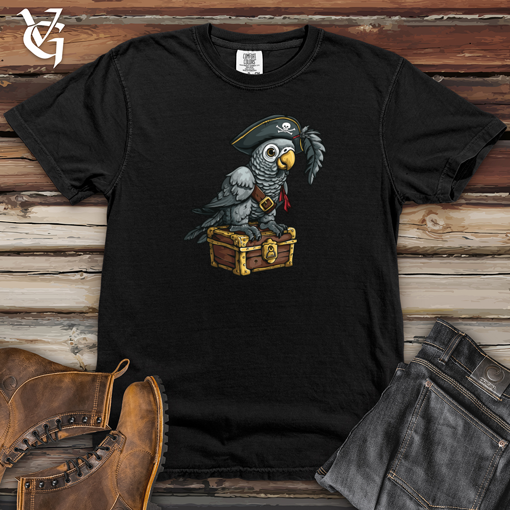 Viking Goods Parrot Pirate Loot Heavy Cotton Comfort Colors Tee Black / L
