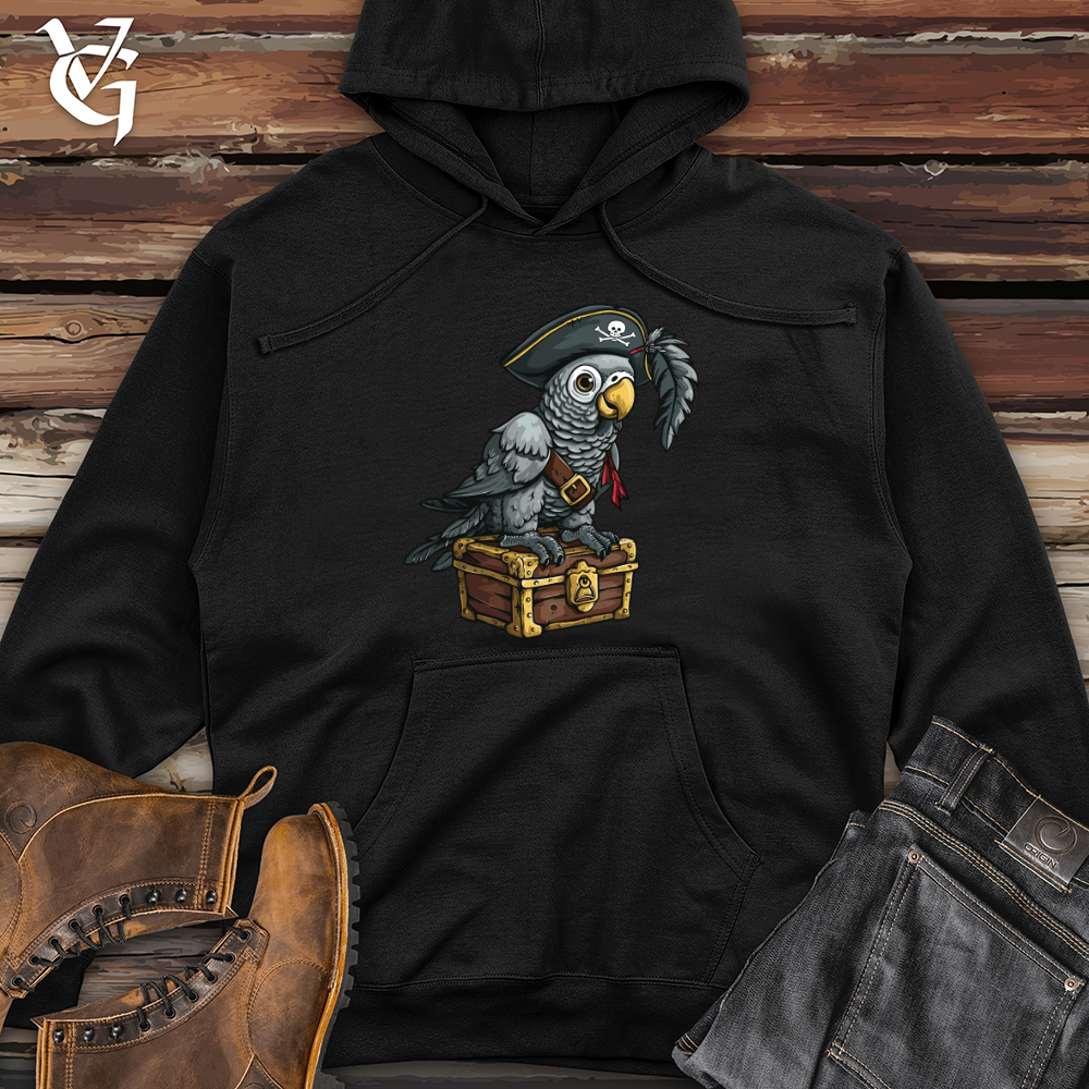 Viking Goods Parrot Pirate Loot Midweight Hooded Sweatshirt Army / L