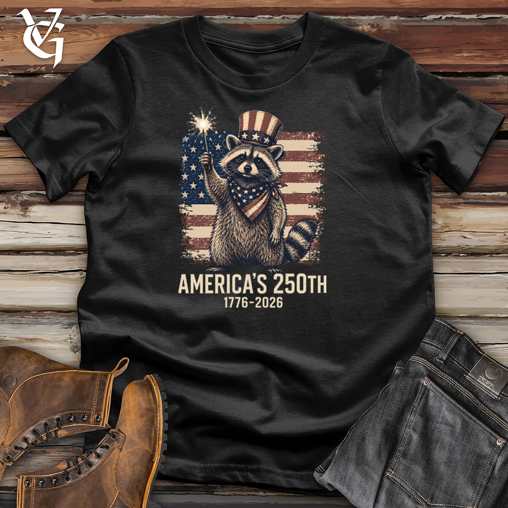 Viking Goods Patriotic Raccoon Softstyle Tee Black / L