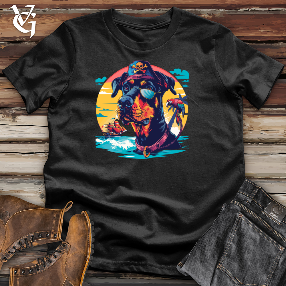 Viking Goods Pirate Doberman Voyage Cotton Tee Black / L