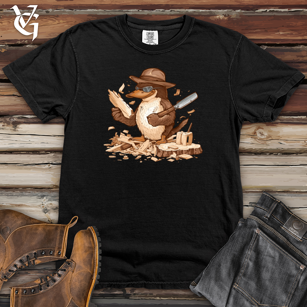 Viking Goods Platypus Lumberjack Craft Heavy Cotton Comfort Colors Tee Black / L