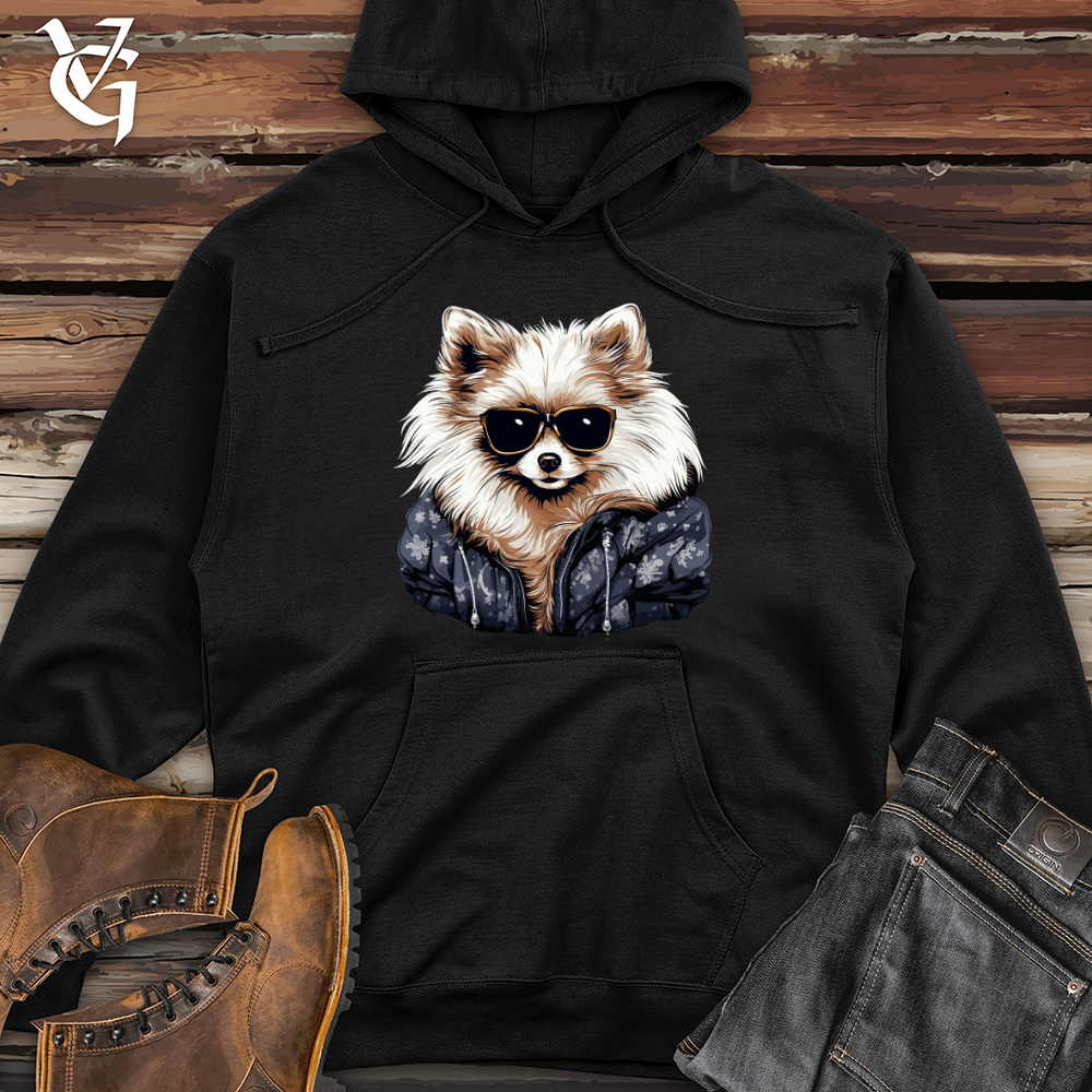 Viking Goods Pomeranian Cool Vibes Midweight Hooded Sweatshirt Army / L