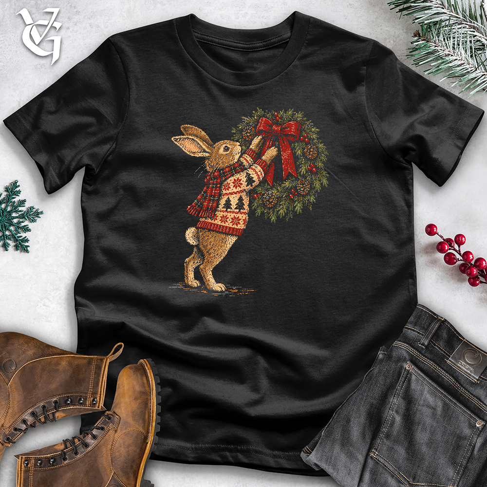 Viking Goods Rabbit Wreath Softstyle Tee Black / L