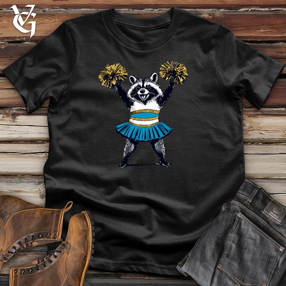 Viking Goods Raccoon Cheerleader Softstyle Tee Black / L
