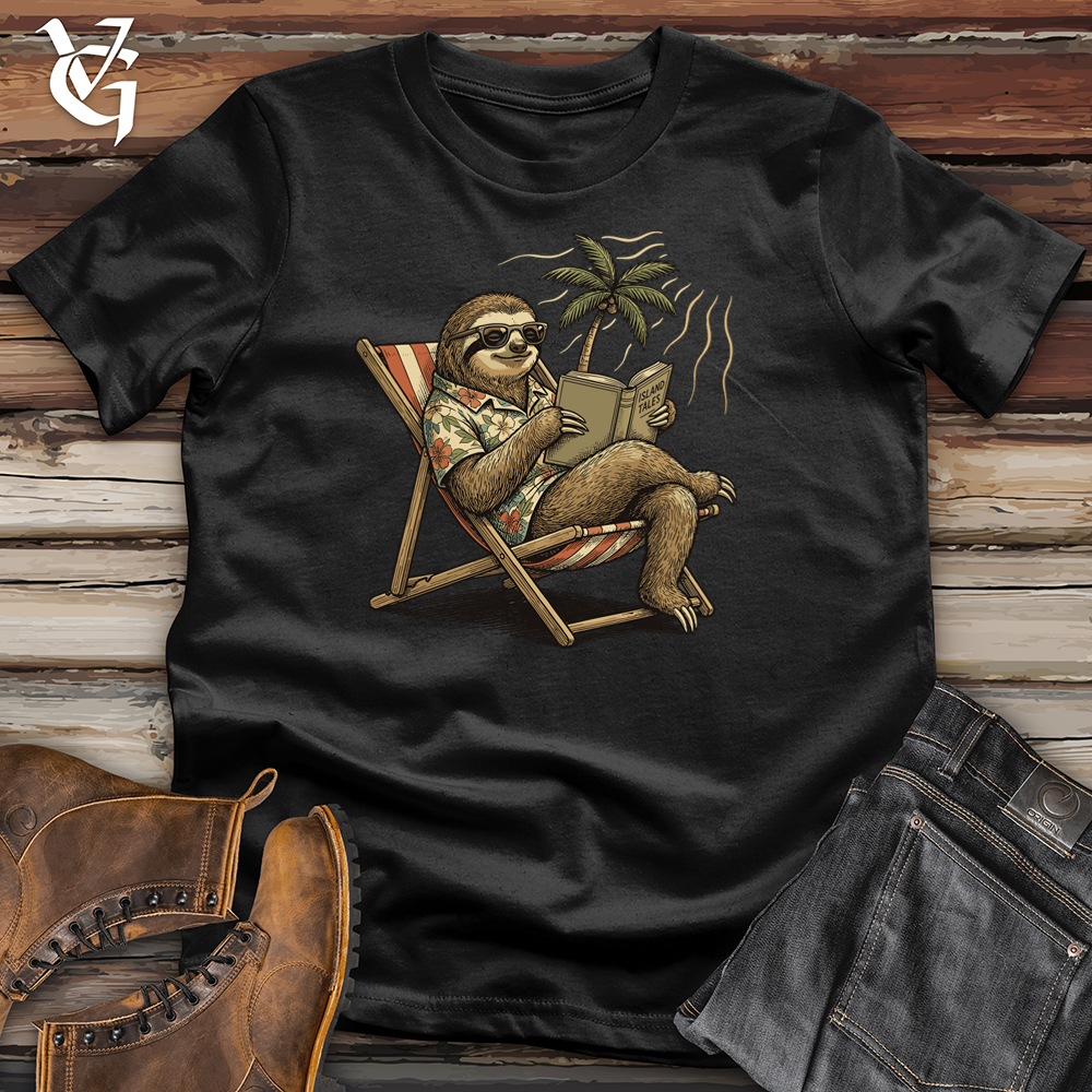 Viking Goods Relaxing Sloth Tee Black / L