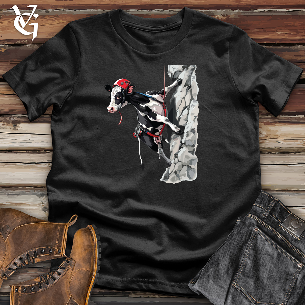 Viking Goods Rock Climbing Cow Cotton Tee Black / L