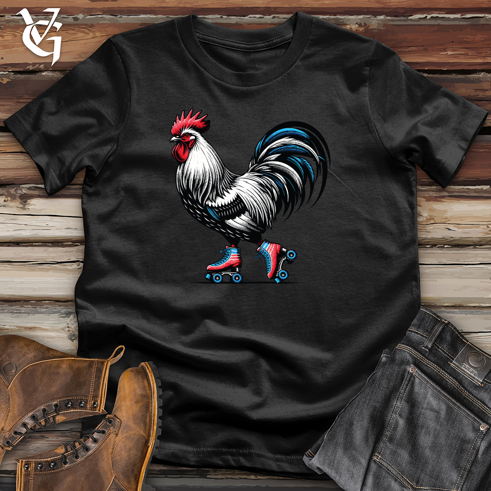 Viking Goods Rooster with Roller Skates Softstyle Tee Black / L
