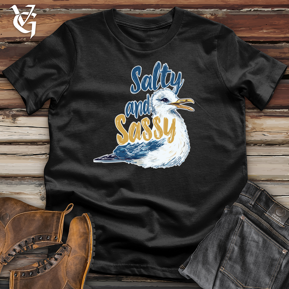 Viking Goods Salty and Sassy Seagull Softstyle Tee Black / L