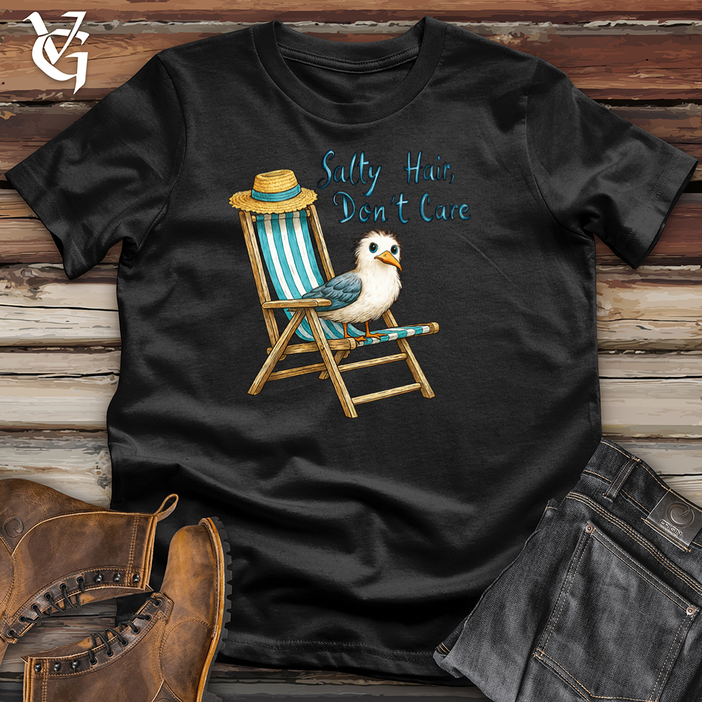 Viking Goods Salty Hair Don't Care Softstyle Tee Black / L