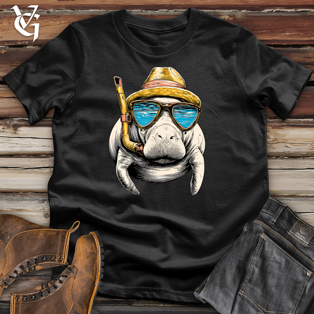 Viking Goods Scuba Manatee Softstyle Tee Black / L