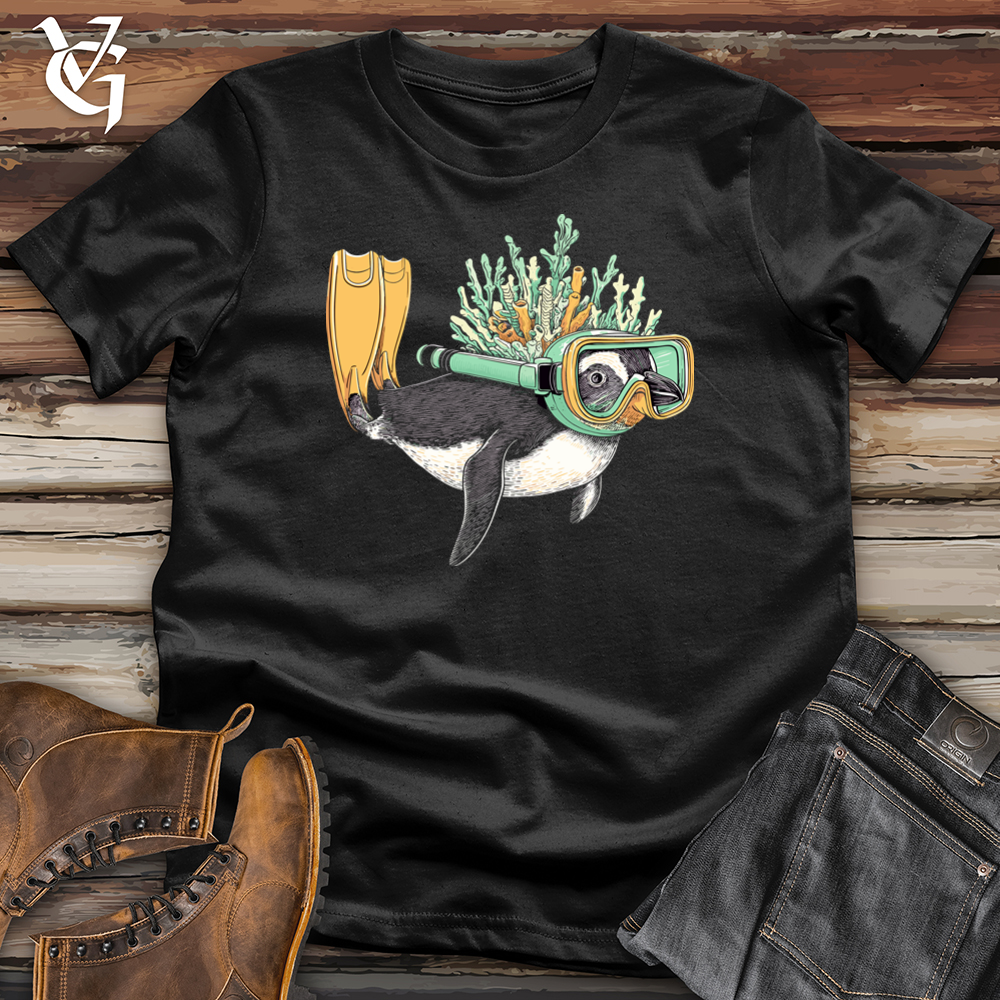 Viking Goods Scuba Penguin Softstyle Tee Black / L