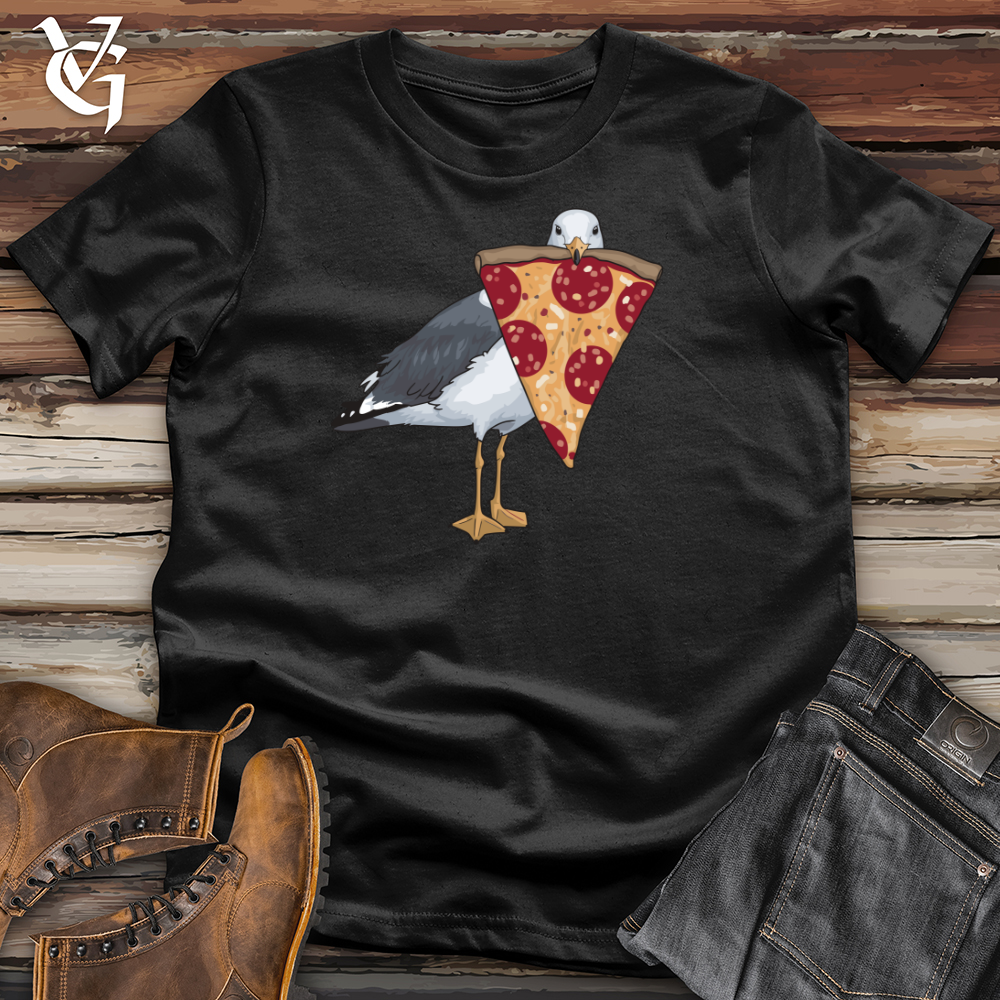 Viking Goods Seagull With Pizza Softstyle Tee Black / L