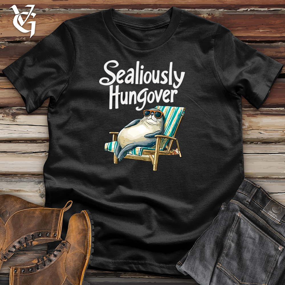 Viking Goods Sealiously Hungover Softstyle Tee Black / L