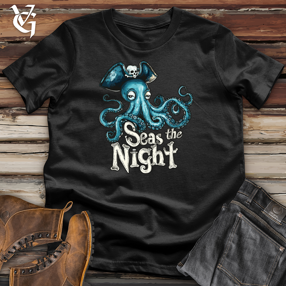 Viking Goods Seas the Night Octopus Softstyle Tee Black / L