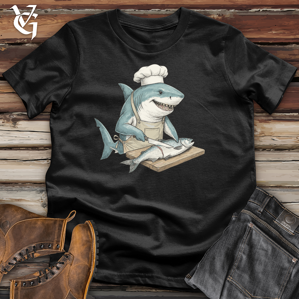 Viking Goods Shark Sushi Chef Tee Black / L
