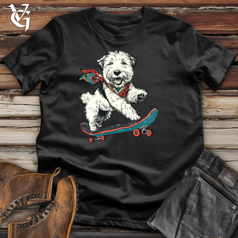 Viking Goods Sheepdog Skateboard Bandana Cotton Tee Black / L