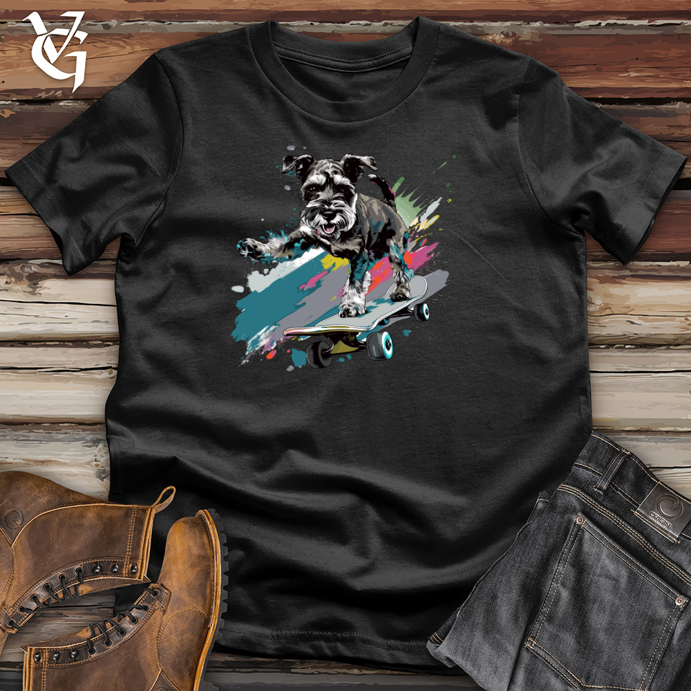Viking Goods Skateboarding Schnauzer Splash Cotton Tee Black / L