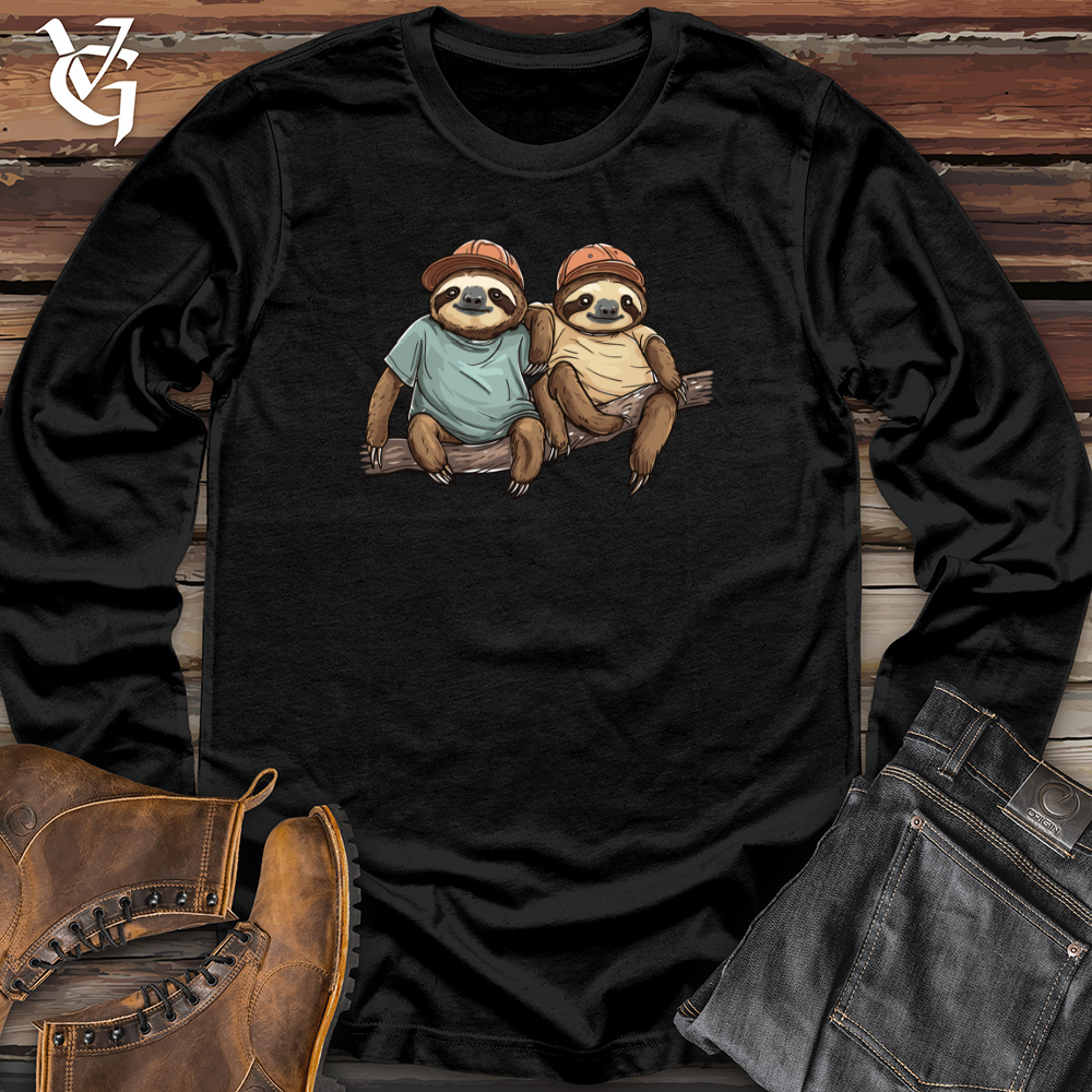 Viking Goods Sloth Buddies Hangout Long Sleeve Black / L