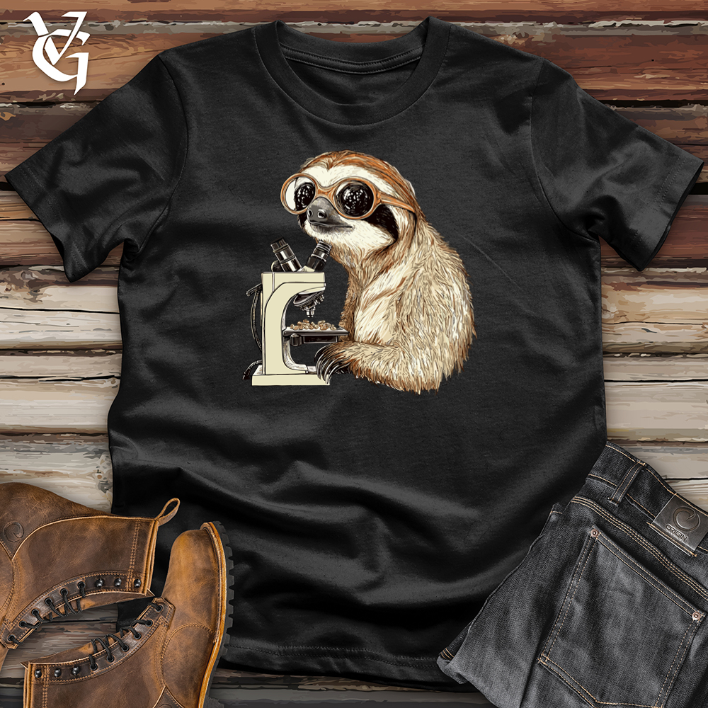 Viking Goods Sloth Microscope Softstyle Tee Black / L