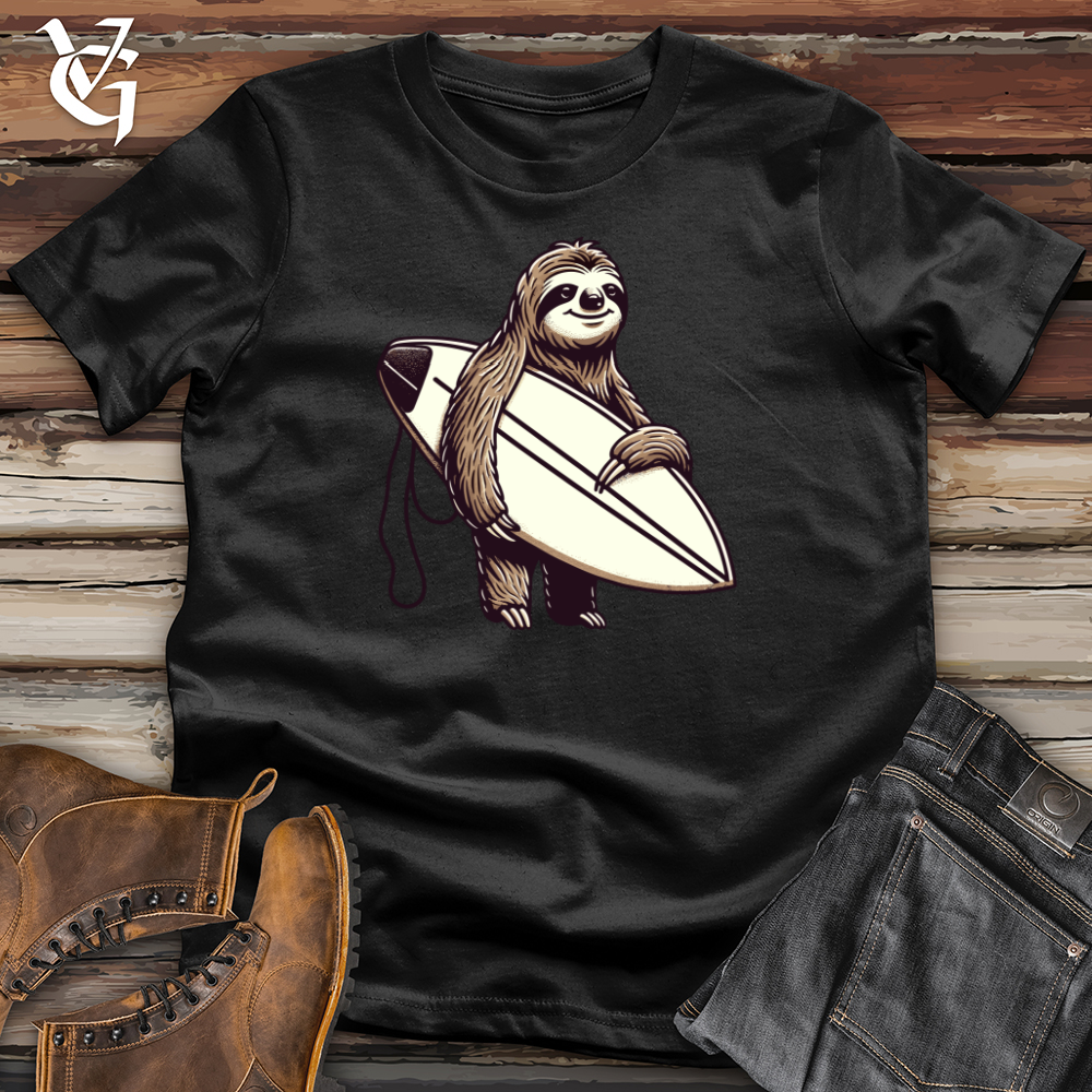 Viking Goods Sloth Surfer Softstyle Tee Maroon / L