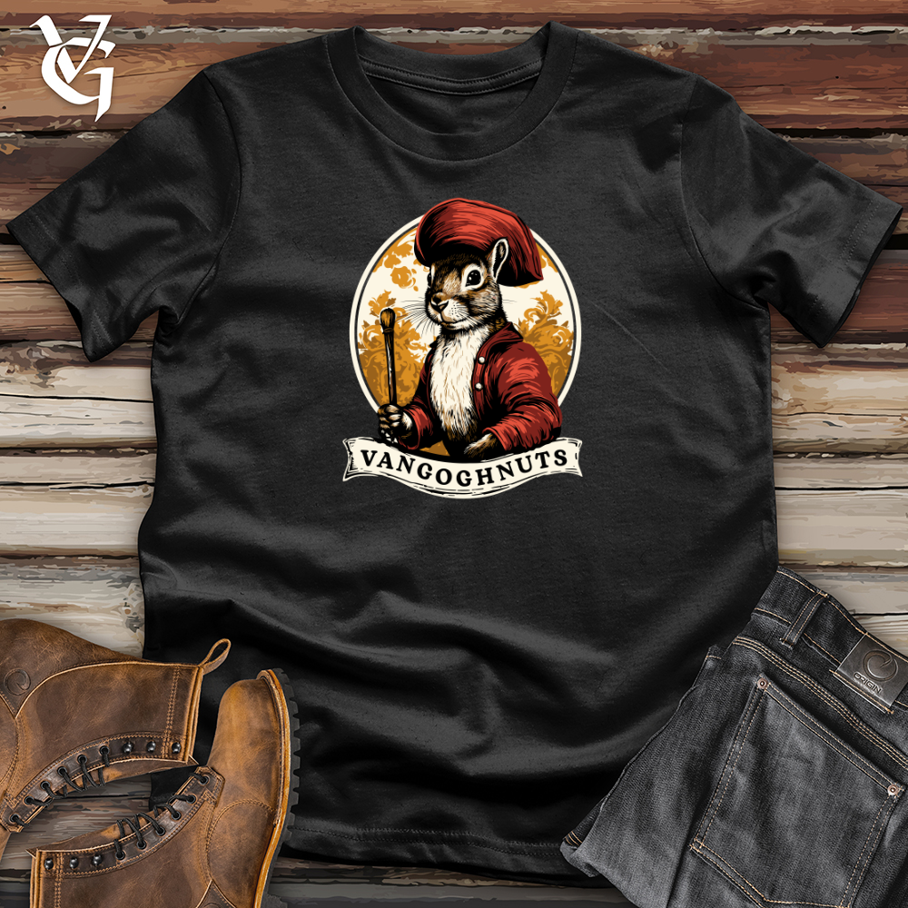 Viking Goods Squirrel Artist Beret Softstyle Tee Black / L