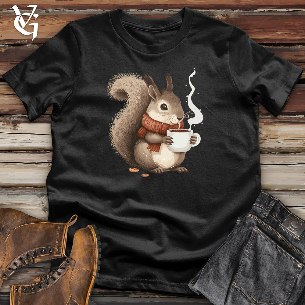 Viking Goods Squirrel Cozy Coffee Softstyle Tee Black / L