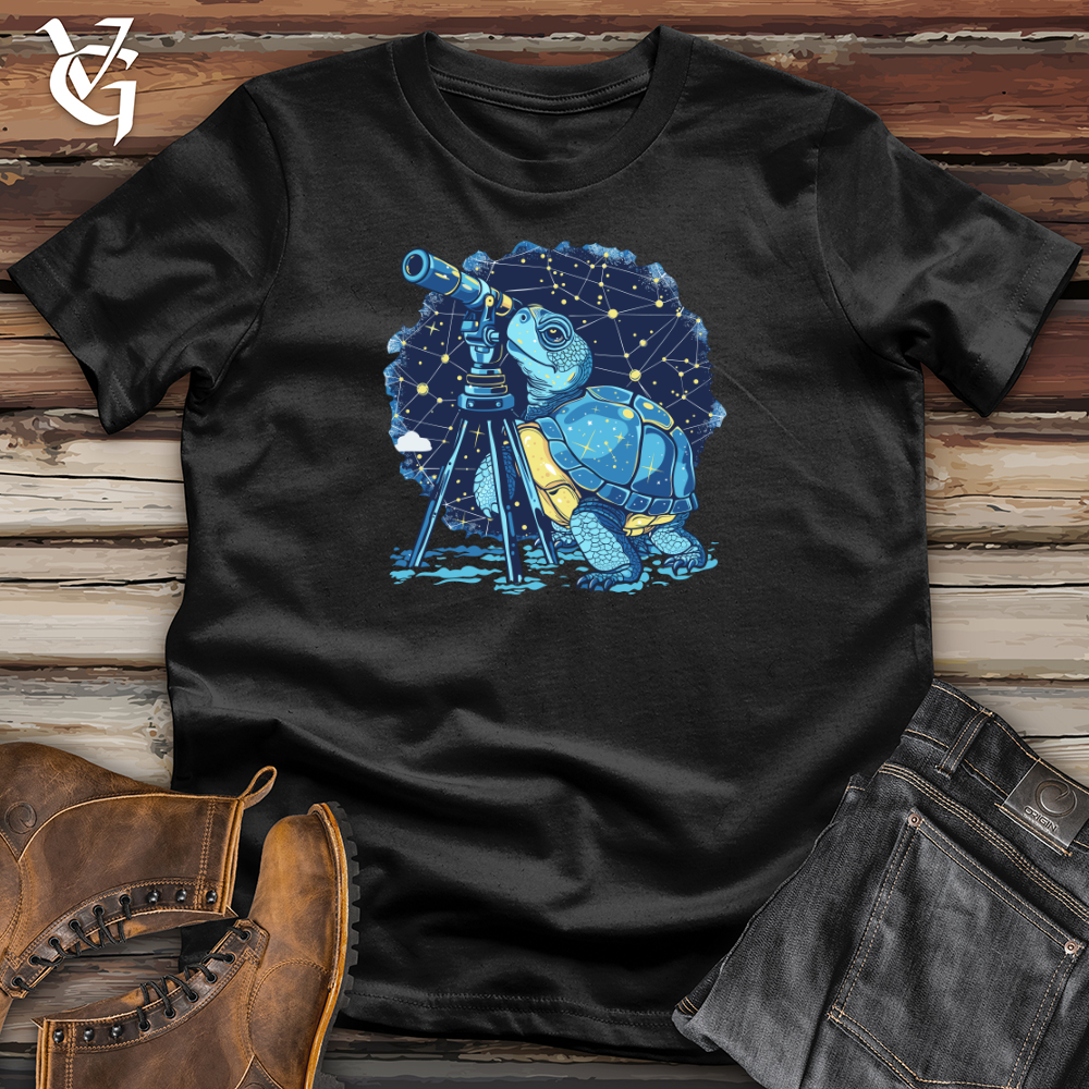 Viking Goods Stargazing Turtle Astronomer Softstyle Tee Black / L