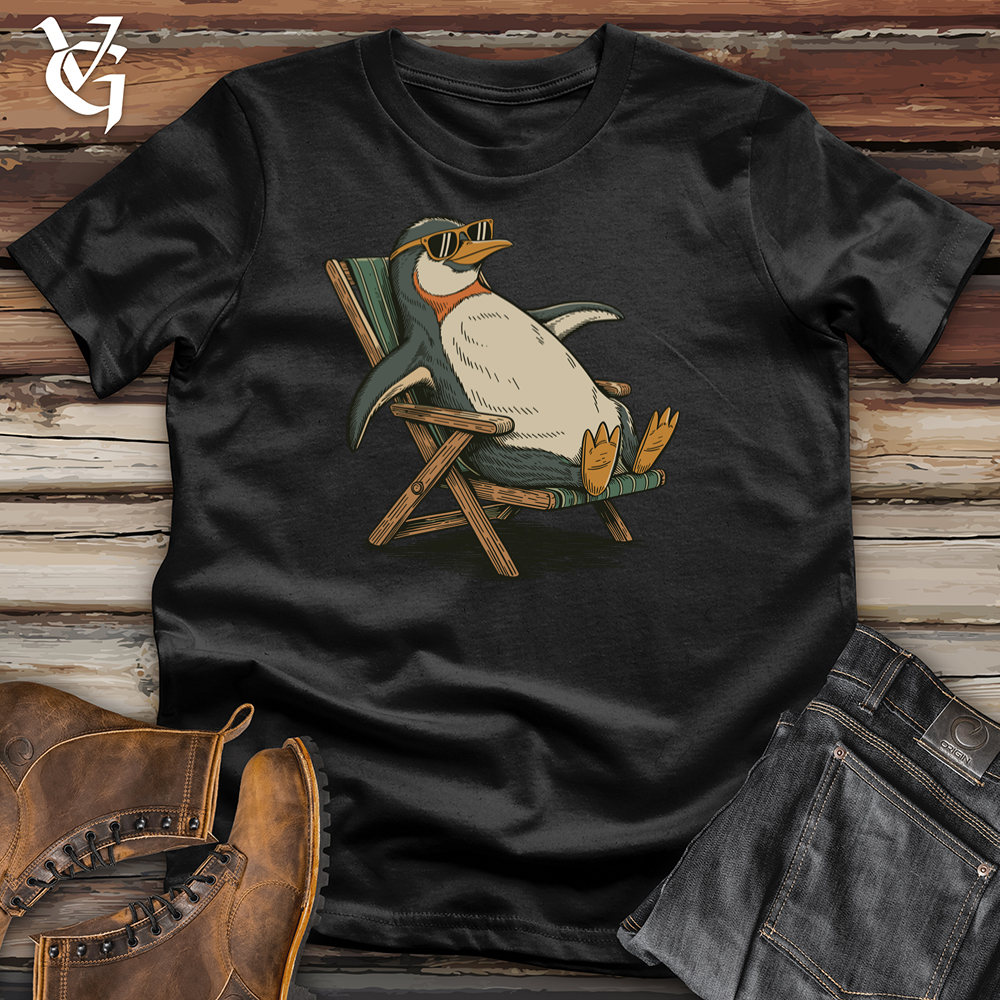 Viking Goods Tanning Penguin Tee Black / L