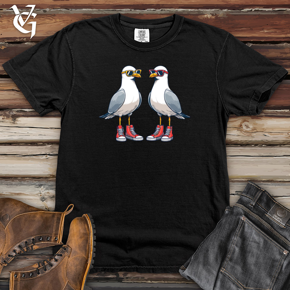 Viking Goods Two quirky Seagulls Heavy Cotton Comfort Colors Tee Pepper / L