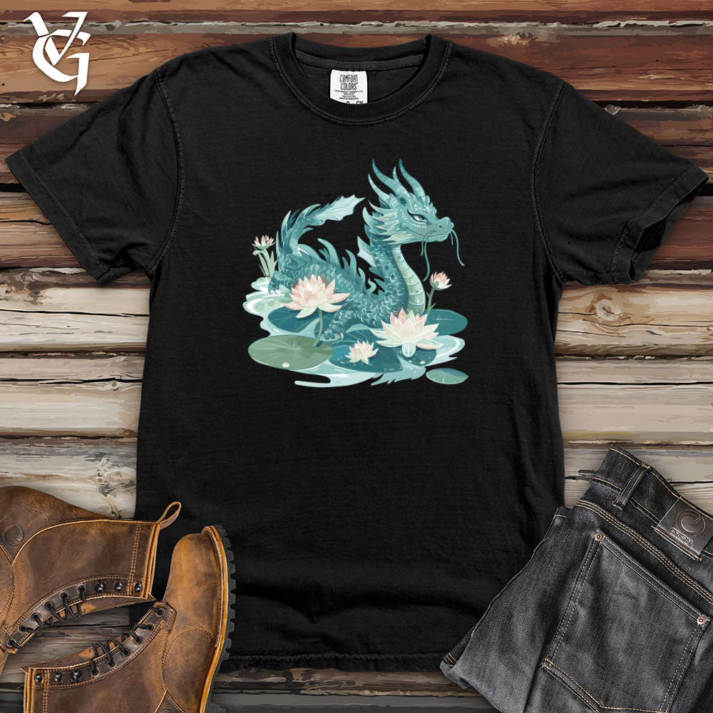 Viking Goods Water Dragon Serenity Heavy Cotton Comfort Colors Tee Black / L