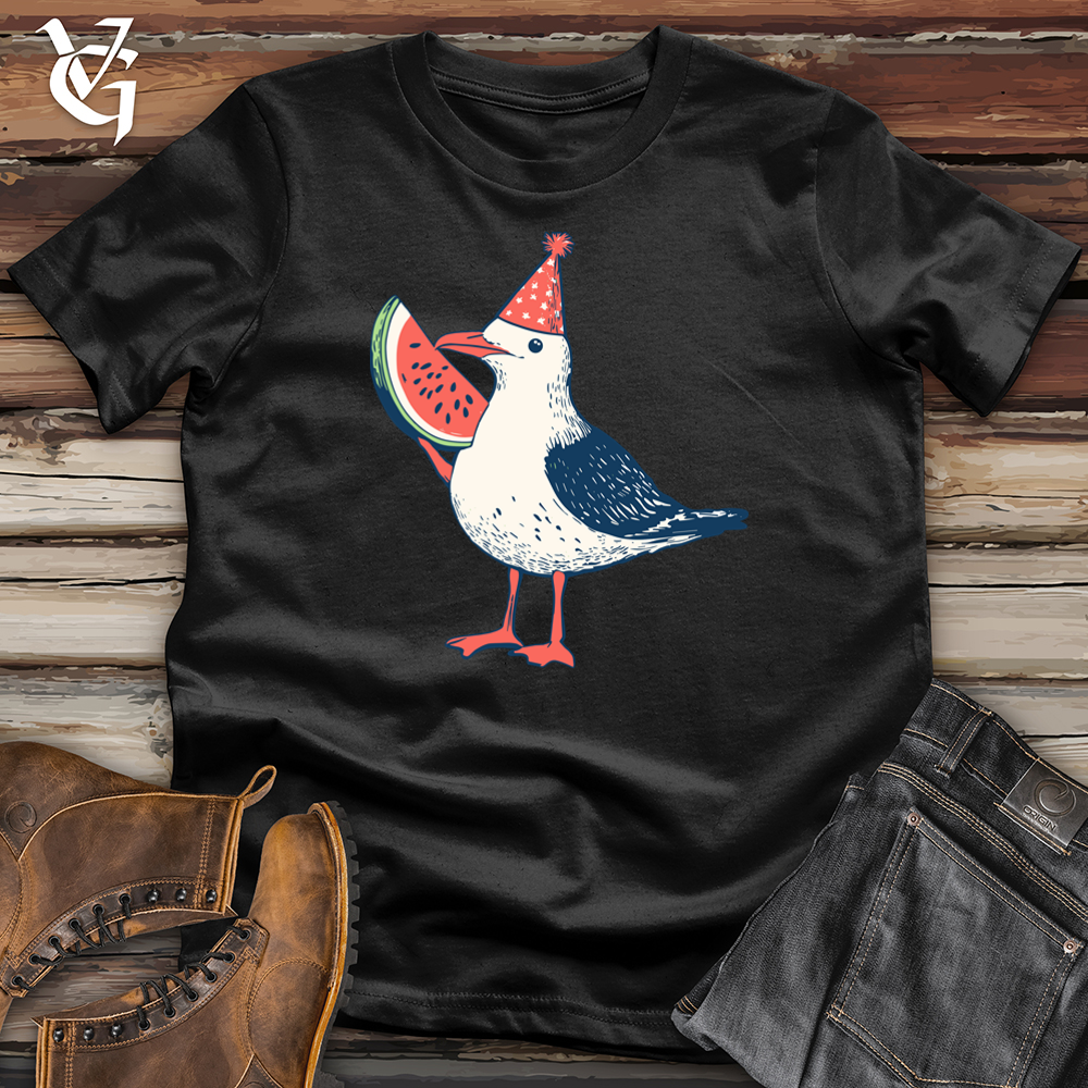 Viking Goods Watermelon Sea Gull Softstyle Tee Black / L