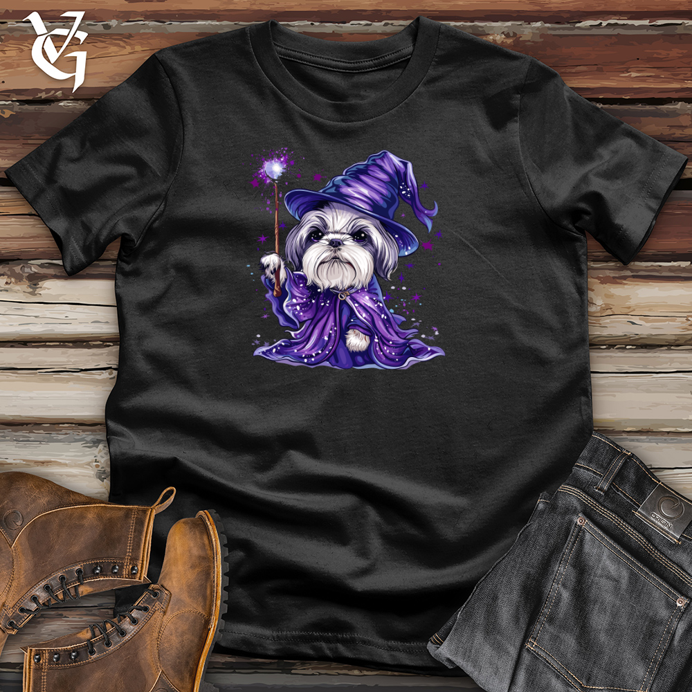 Viking Goods Wizard Shih Tzu Enchantment Cotton Tee Black / L