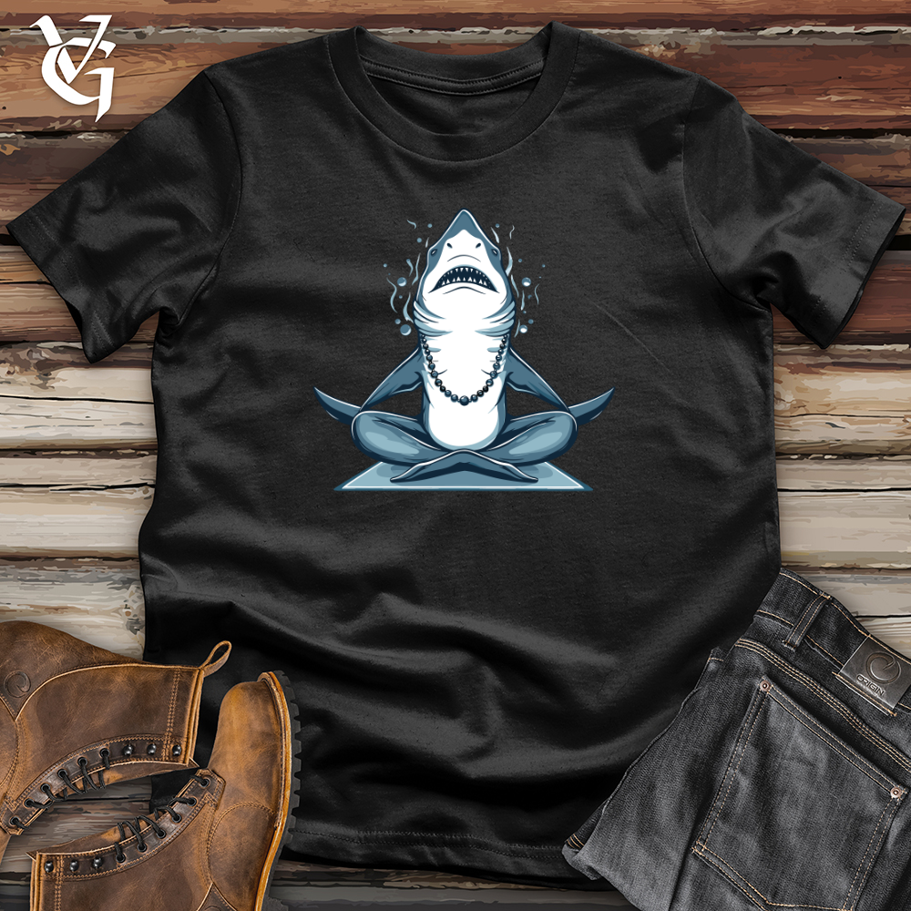 Viking Goods Zen Shark Meditation Softstyle Tee Black / L