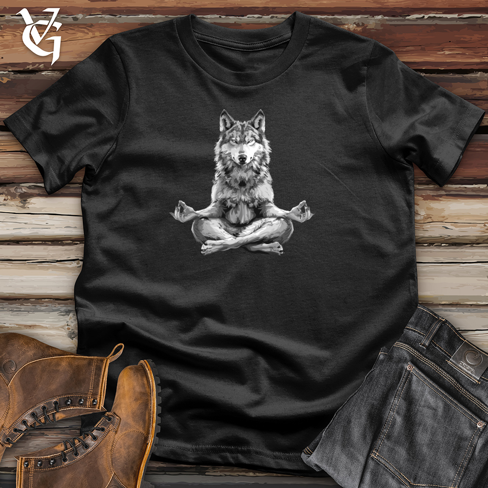 Viking Goods Zen Wolf Calm Cotton Tee Black / L