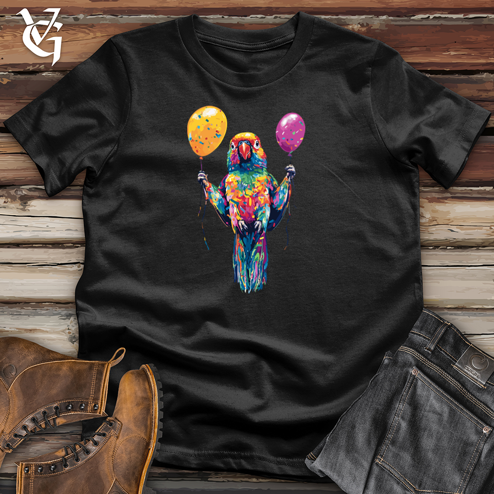 Viking Goods Birthday Parrot Softstyle Tee Black / S