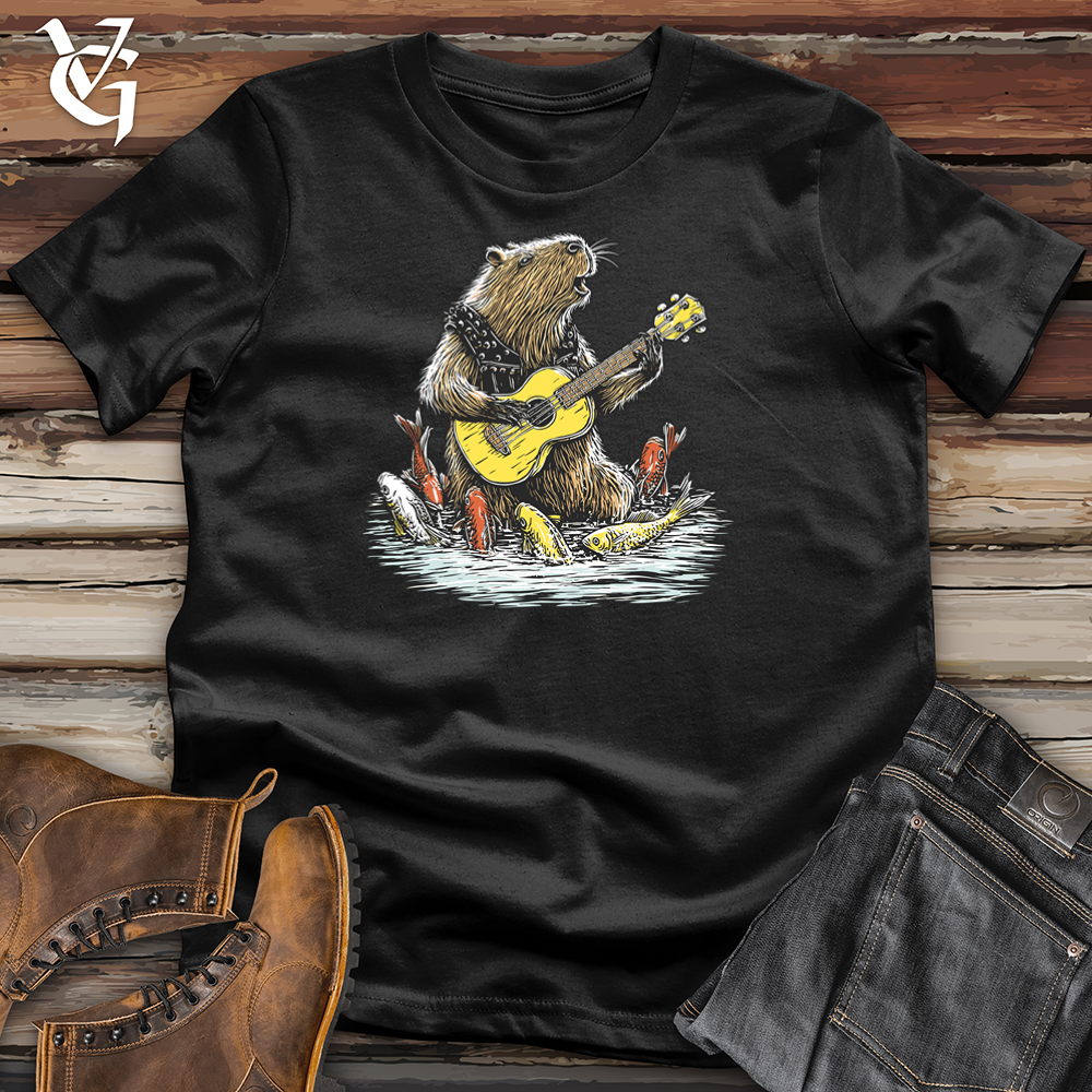 Viking Goods Capybara Lullaby Softstyle Tee Black / S