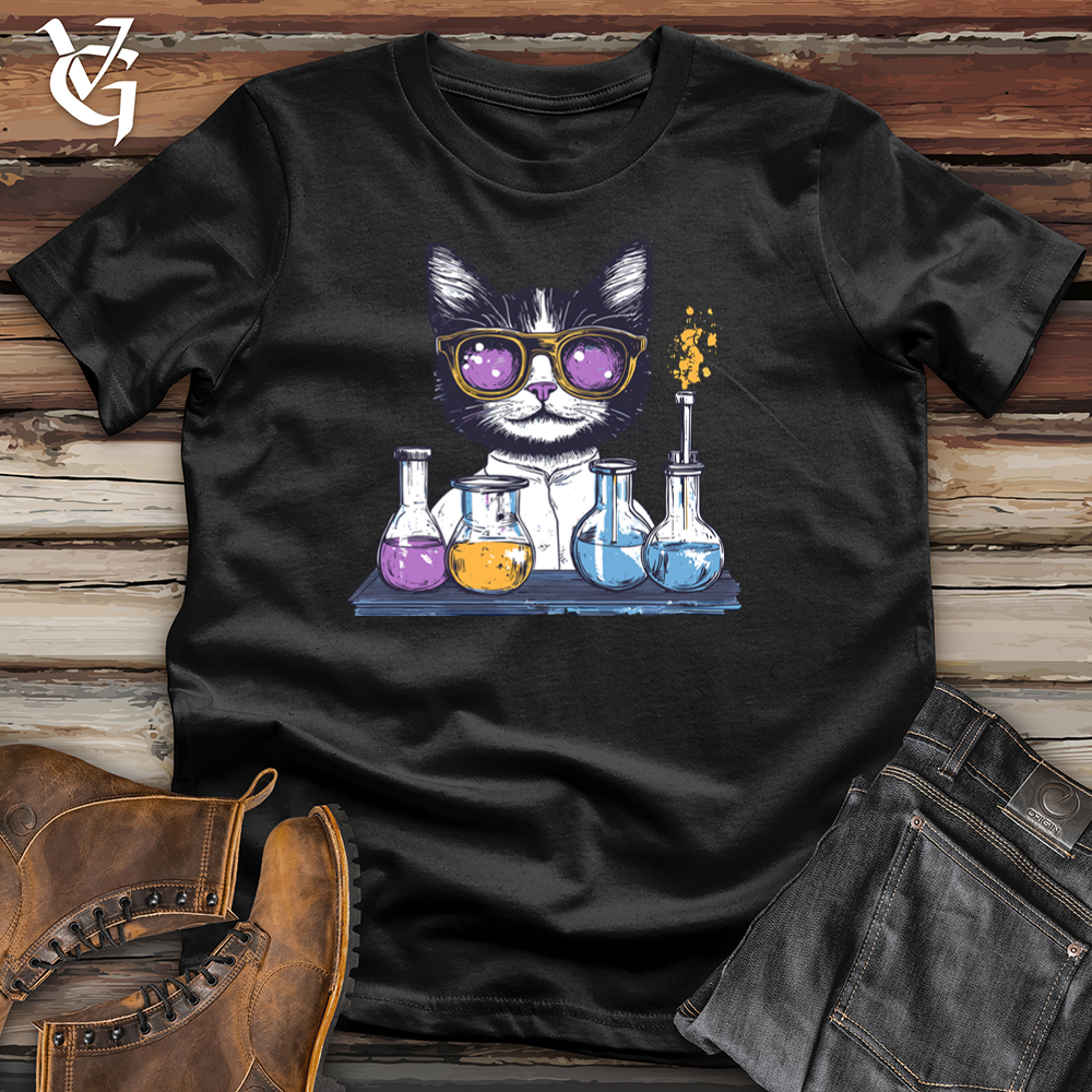 Viking Goods Cat Experiments Softstyle Tee Black / S
