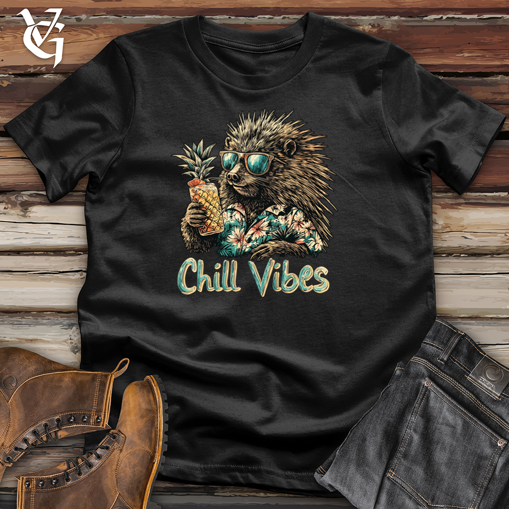 Viking Goods Chill Vibes Hedgehog Softstyle Tee Black / S