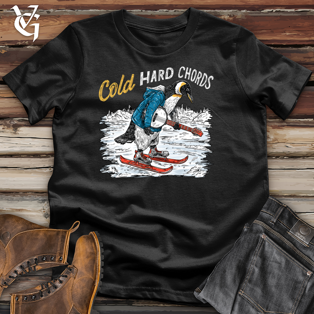 Viking Goods Cold Hard Chords Penguin Softstyle Tee Black / S