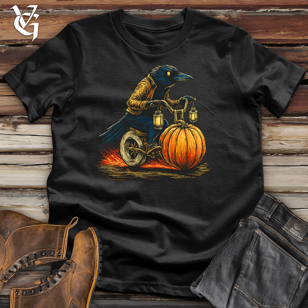 Viking Goods Crow Riding Bike Softstyle Tee Black / S
