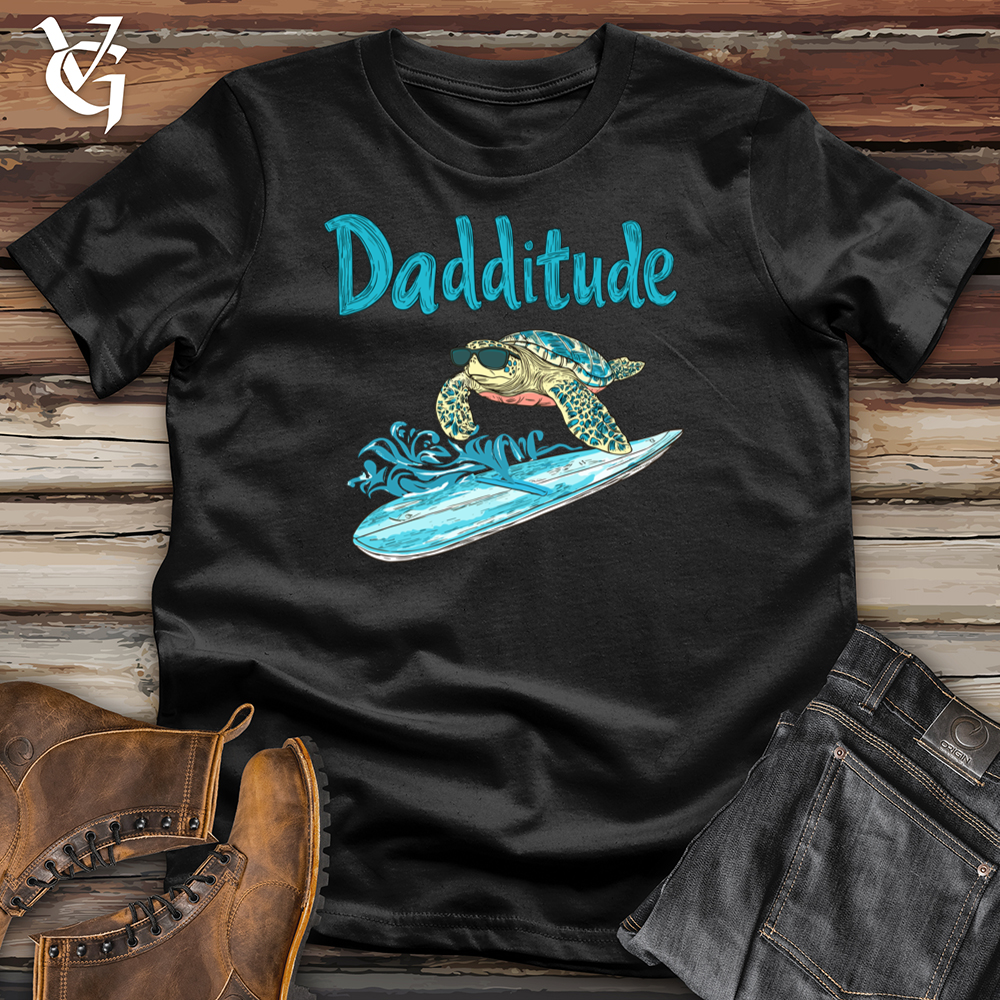 Viking Goods Dadditude Turtle Softstyle Tee Black / S