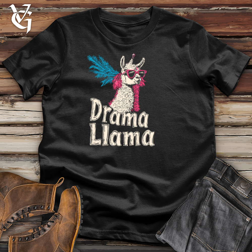 Viking Goods Drama Llama Softstyle Tee Black / S