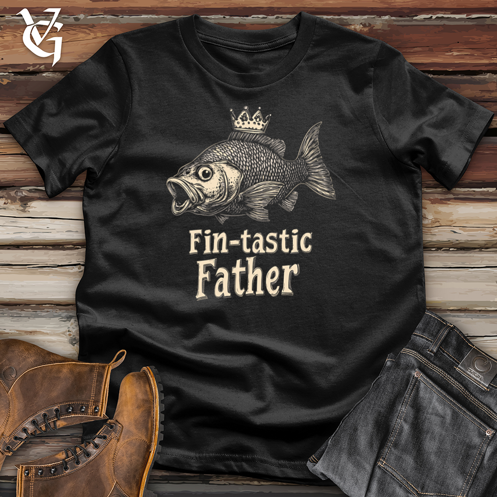 Viking Goods Fin Tastic Father Softstyle Tee Black / S