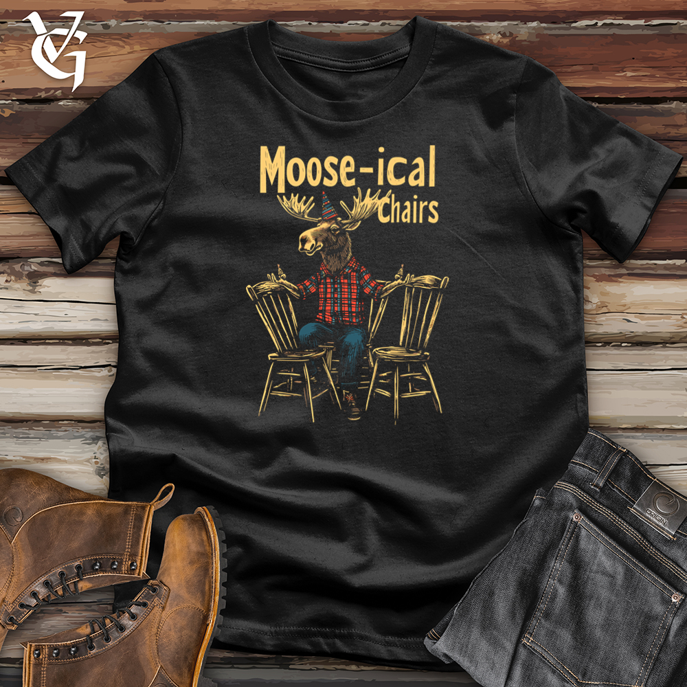 Viking Goods Moose-ical Chairs Softstyle Tee Black / S