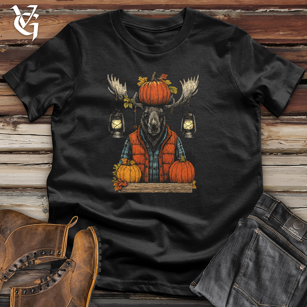 Viking Goods Moose With Lantern Softstyle Tee Black / S