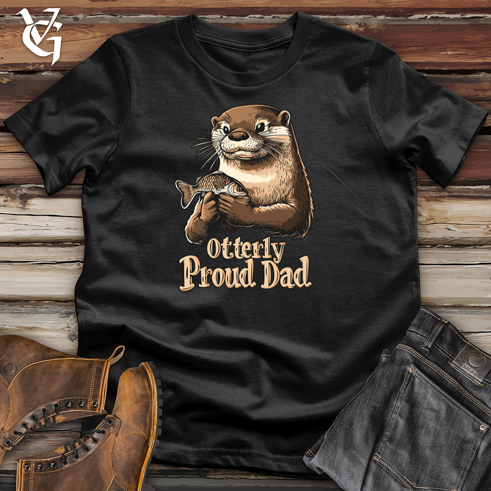 Viking Goods Otterly Proud Dad Softstyle Tee Black / S